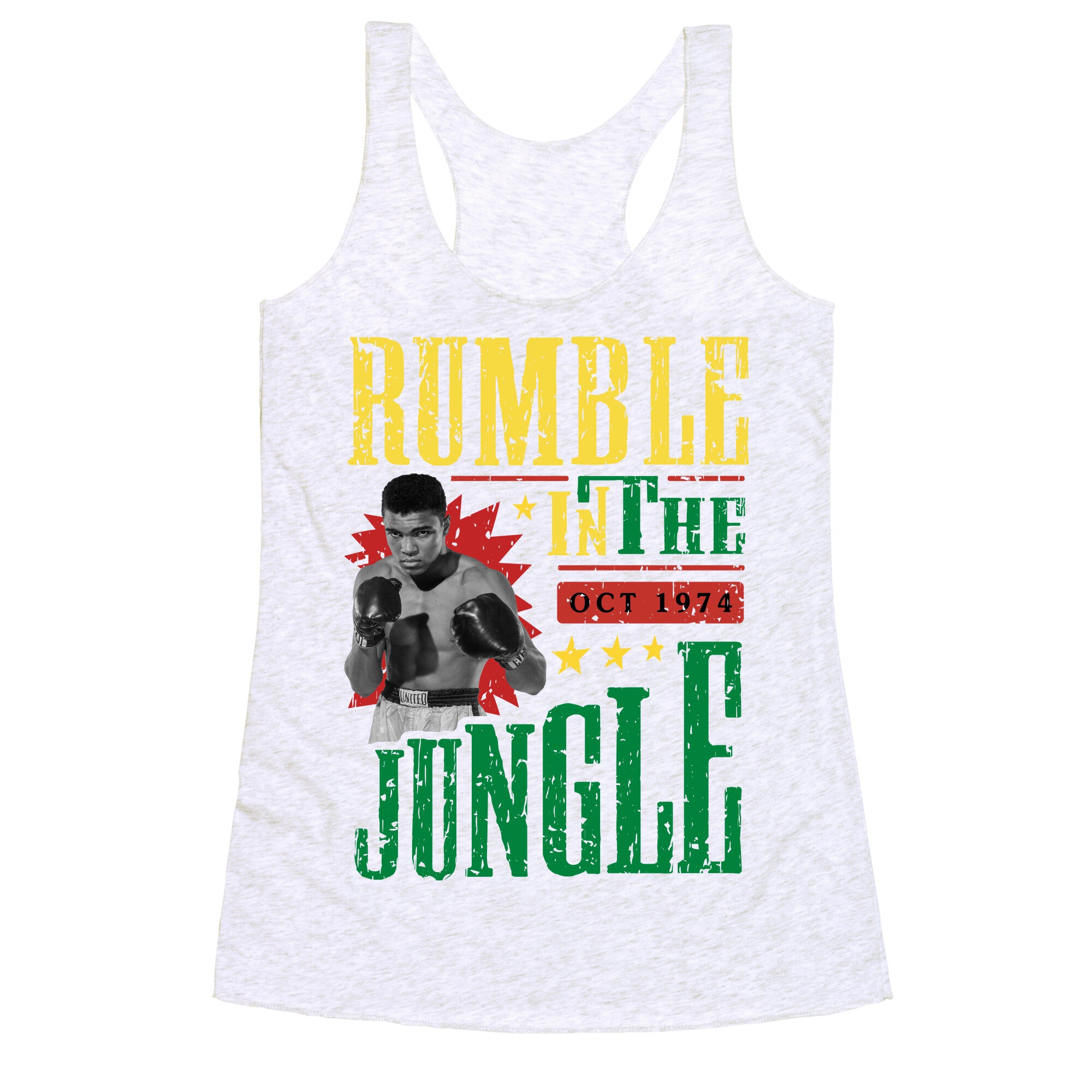 Rumble in the Jungle Racerback Tank
